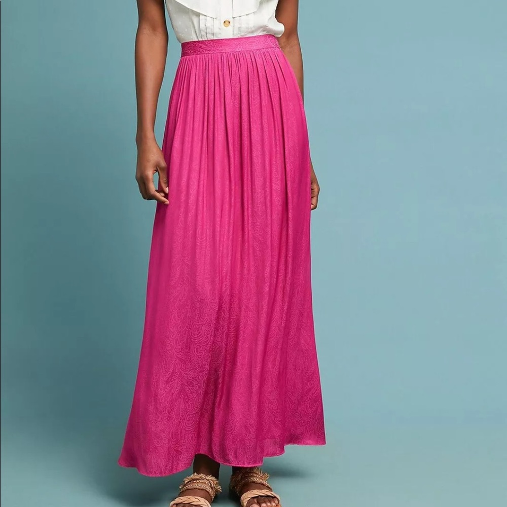 Anthropologie Silky Maxi Skirt